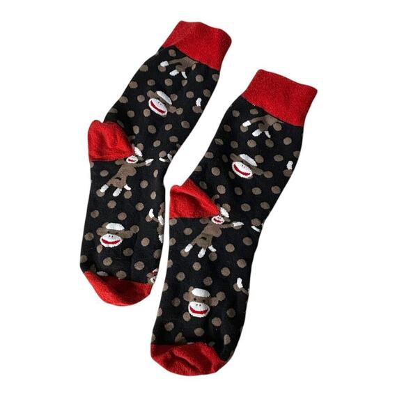 Sock Monkey Ankle Socks - Picture 1 of 3